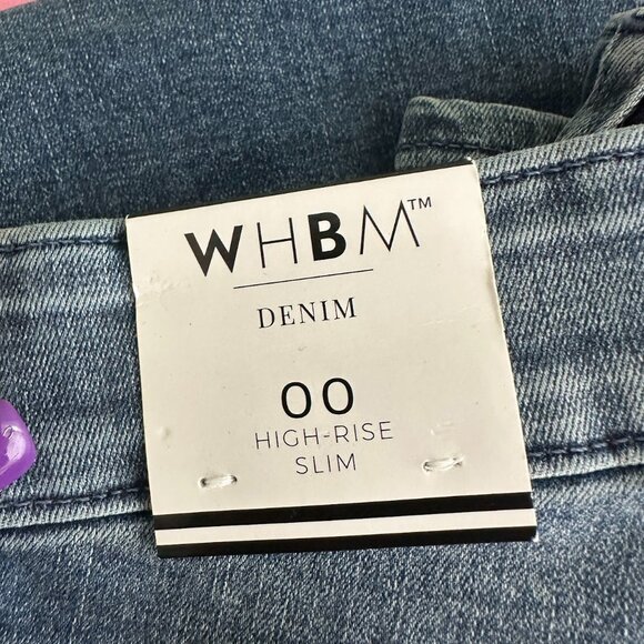NWT White House Black Market High Rise Slim Jeans Ella Vintage 00 #WHBM18 - Picture 4 of 9